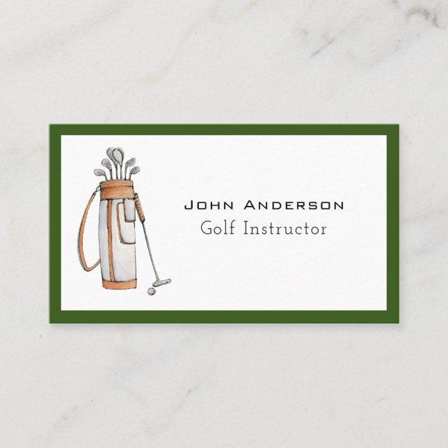 Carte de visite de professeur de golf (Devant)