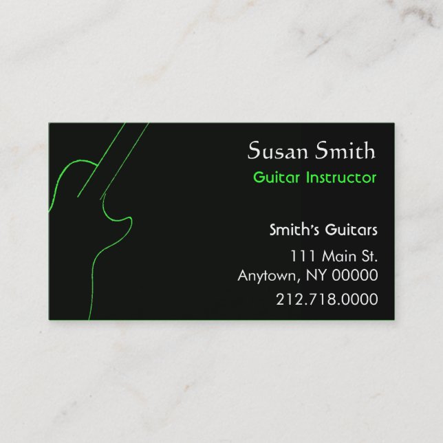 Carte de visite de professeur de guitare (Devant)
