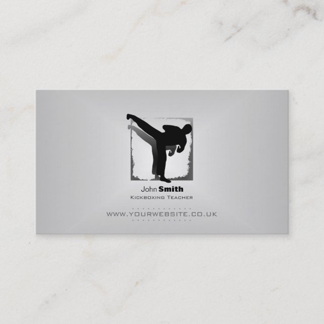Carte de visite de professeur de Kickboxing (Devant)
