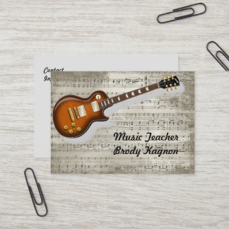 Carte de visite de professeur de musique