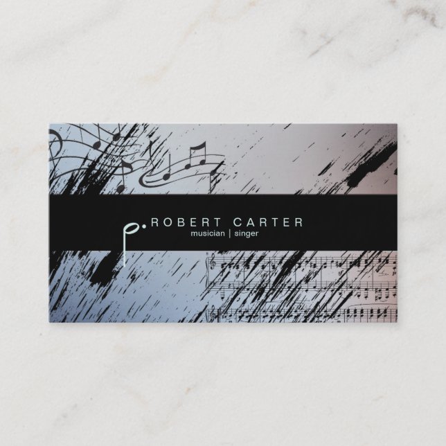 Carte de visite de professeur de musique de (Devant)