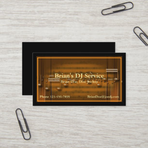 Carte de visite de professeur de musique DJ Disc J