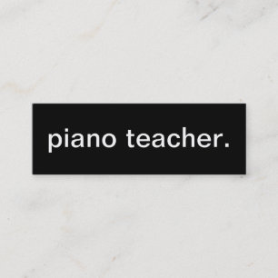 Carte de visite de professeur de piano