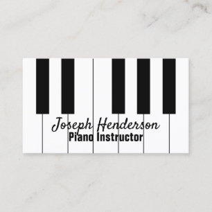 Carte de visite de professeur de piano