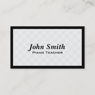 Carte de visite de professeur de piano d'édredon