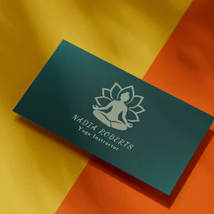 Carte de visite de professeur de yoga Modèle