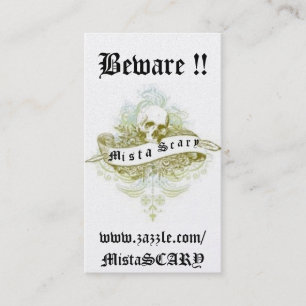 Carte de visite de profil Mista SCARY Skull Banner