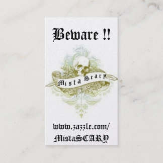 Carte de visite de profil Mista SCARY Skull Banner
