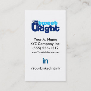 Carte de visite de profil social WTURiteB 2.0 vert