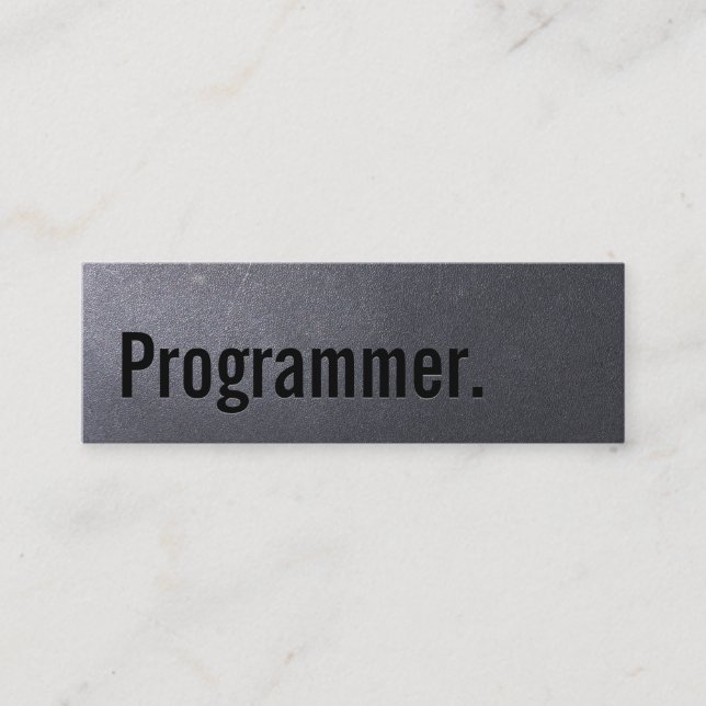 Carte de visite de programmeur de noir de charbon (Devant)