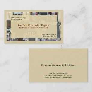 Carte de visite de programmeur de technicien infor
