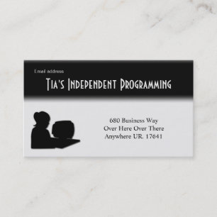 Carte de visite de programmeur informatique fémini
