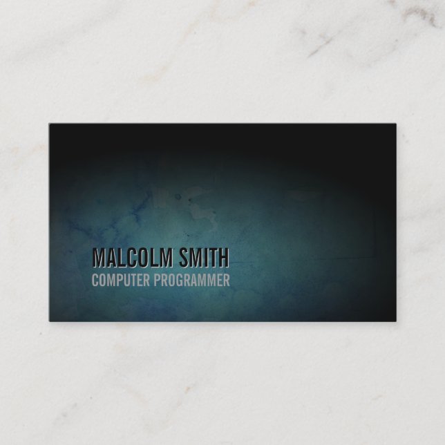 Carte de visite de programmeur informatique Grunge (Devant)
