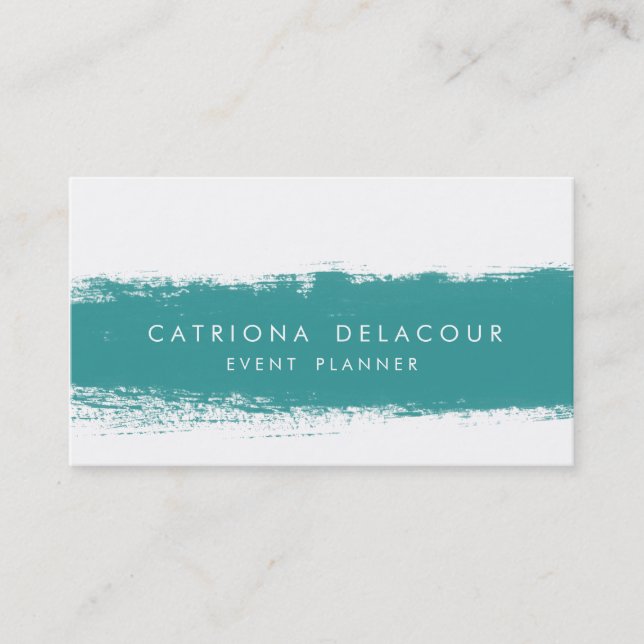 Carte de visite de projection turquoise Abstrait d (Devant)
