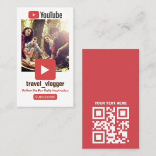 Carte de visite de promotion de canal Youtube