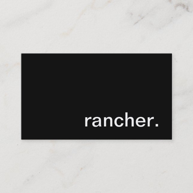 Carte de visite de propriétaire d'un ranch (Devant)