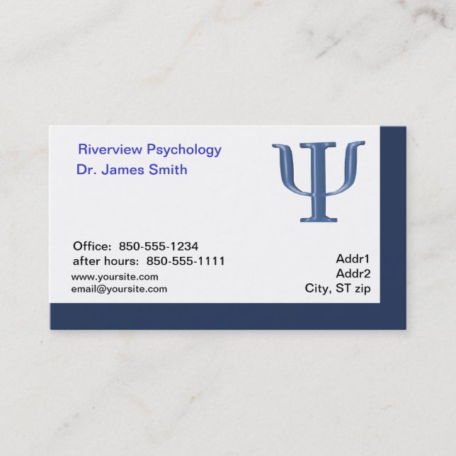 Carte de visite de psychologue (Devant)
