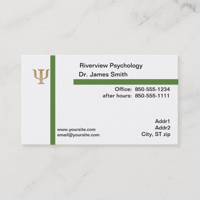 Carte de visite de psychologue (Devant)