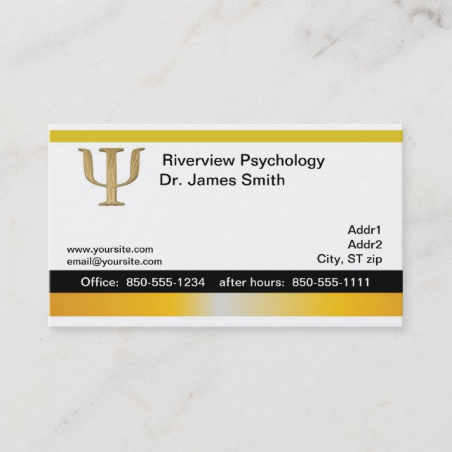 Carte de visite de psychologue (Devant)
