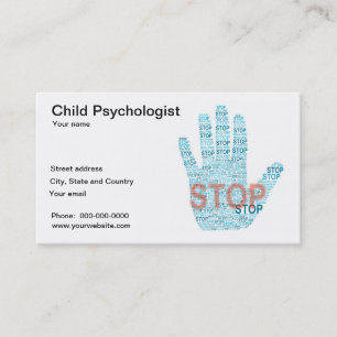 Carte de visite de psychologue d'enfant