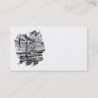 Carte de visite de Pumpjack de gisement de pétrole