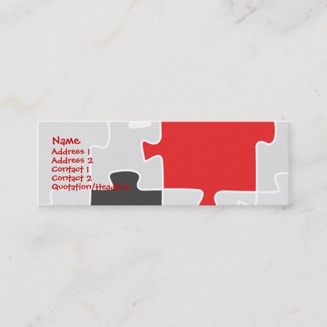 Carte de visite de puzzle (Devant)
