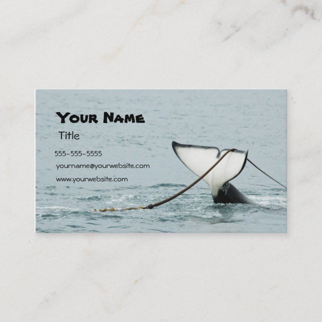 Carte de visite de queue de baleine (Devant)
