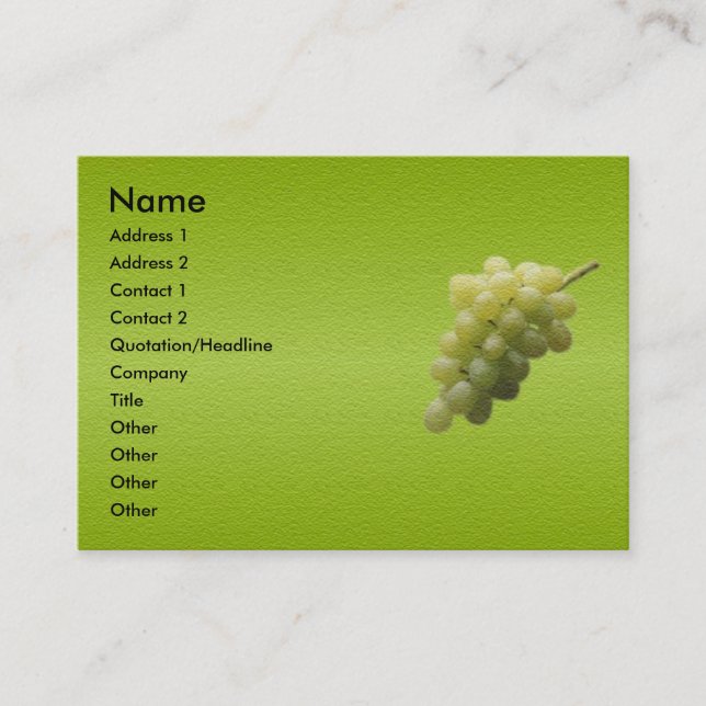 Carte de visite de raisins (Devant)