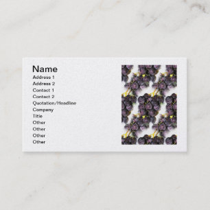 Carte de visite de raisins de raisins