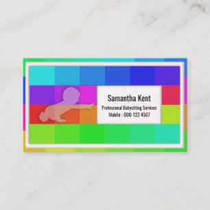 Carte de visite de rampement de bébé translucide