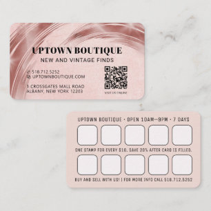 Carte de visite de récompense de code QR en métal
