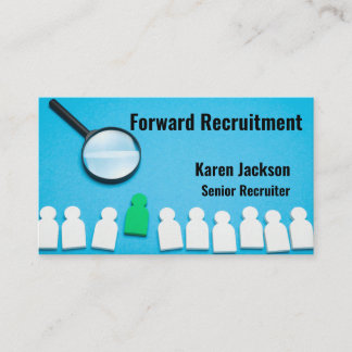 Carte de visite de recrutement élégant