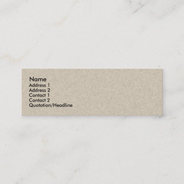 Carte de visite de recyclage (Devant)
