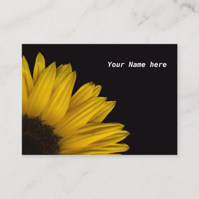 Carte de visite de réflexion de tournesol - (Devant)