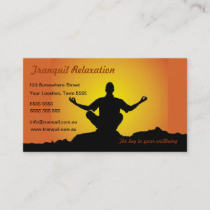 Carte de visite de relaxation/méditation