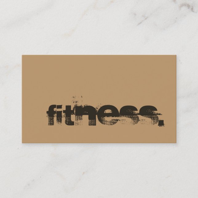Carte de visite de remise en forme Brown Wood Pers (Devant)