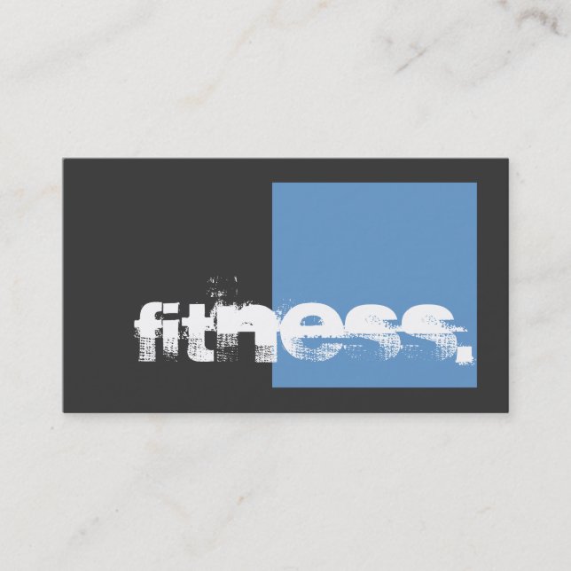 Carte de visite de remise en forme Gray Blue Perso (Devant)