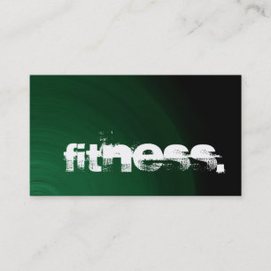 Carte de visite de remise en forme Green Black Per