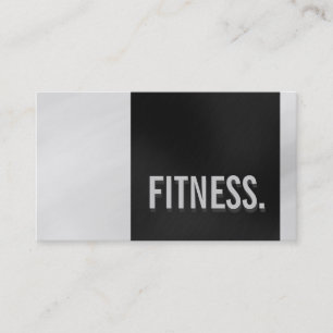 Carte de visite de remise en forme gris clair