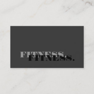 Carte de visite de remise en forme gris clair