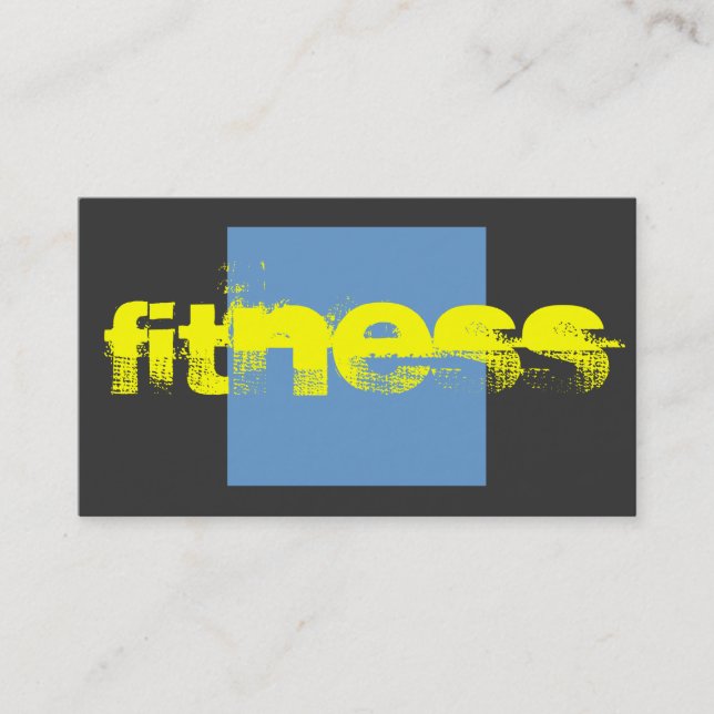 Carte de visite de remise en forme Jaune Blue Grey (Devant)