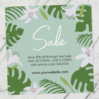 Carte de visite de remise Tropical