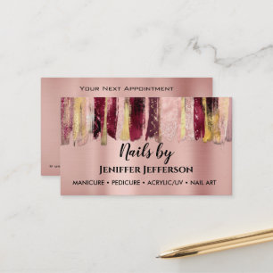 Carte de visite de rendez-vous de NAIL ARTIST