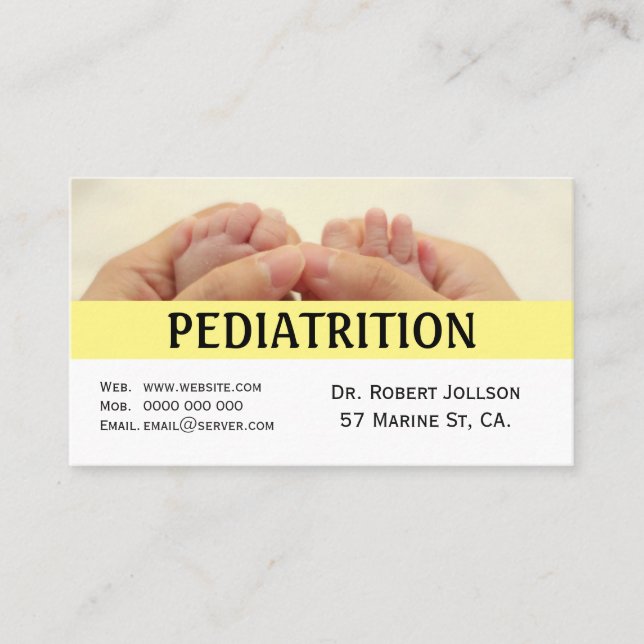 Carte de visite de rendez-vous Médicale pédiatre (Devant)
