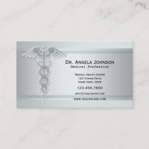 Carte de visite de rendez-vous Médicale Silver Cad