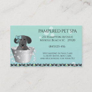 Carte de visite de rendez-vous pour animaux de com
