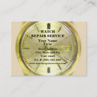 Carte de visite de réparation de montre