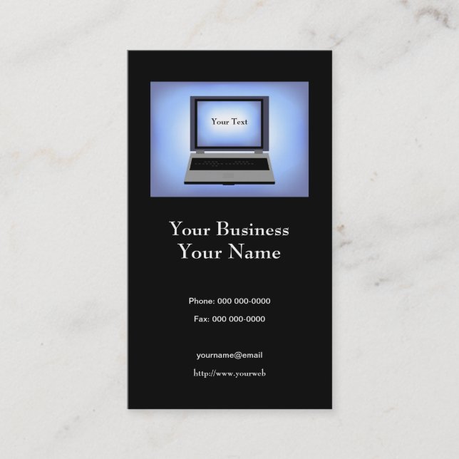 Carte de visite de réparation d'ordinateur (Devant)