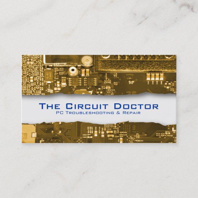 Carte de visite de réparation informatique Circuit (Devant)