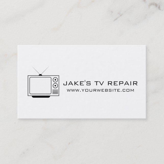 CARTE DE VISITE de réparation TV (Devant)